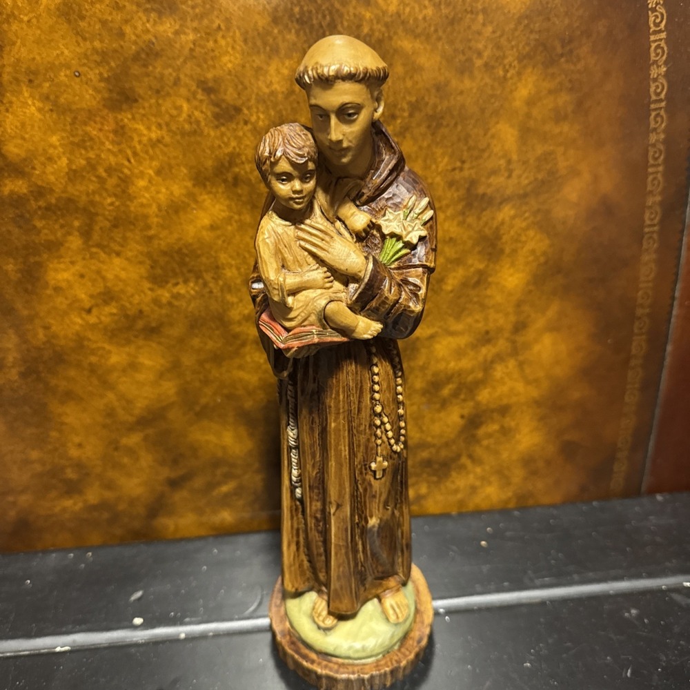 Saint Antoine de Padoue 10 3/8" T  Fontanini RARE Vintage Catholic Statue HTF